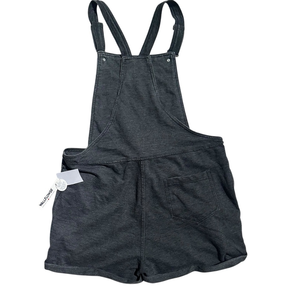 Wallflower‎ Women's Charcoal Overalls Shorts M - Picture 3 of 5